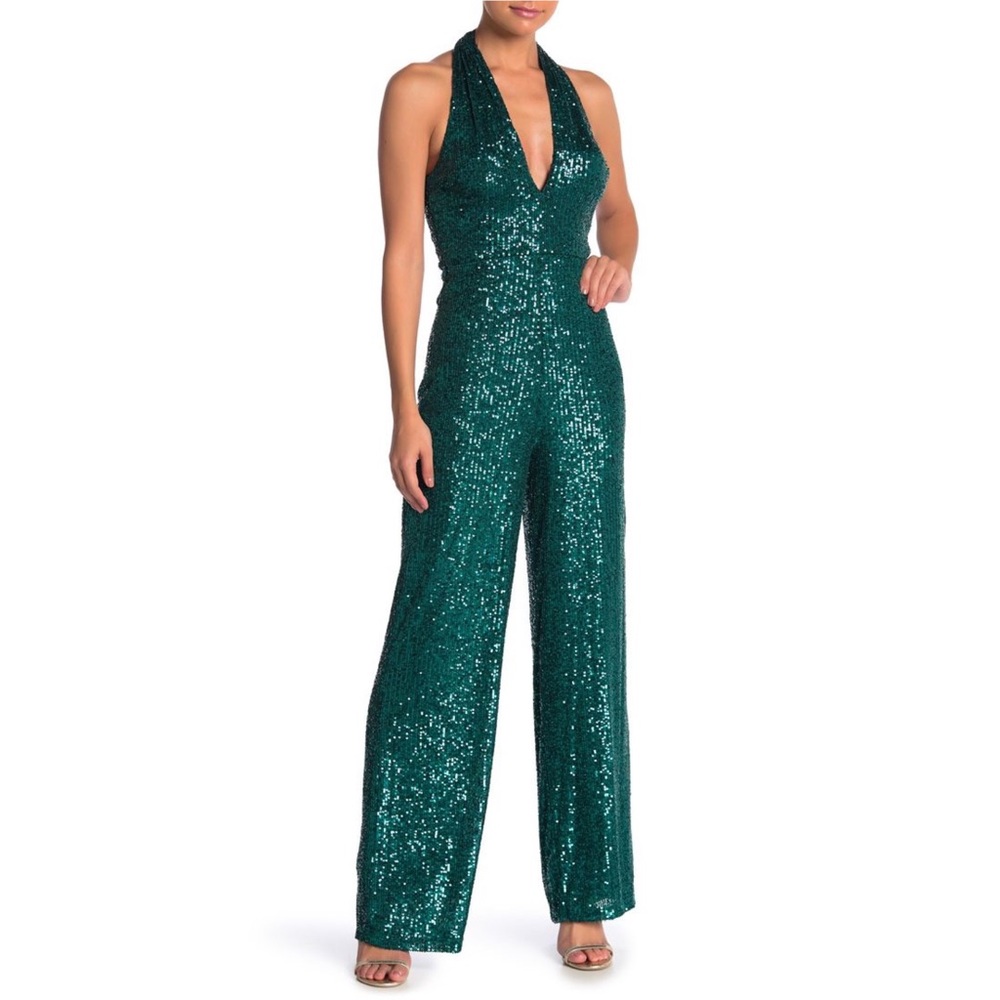 JUMP | Sequin Halter Jumpsuit